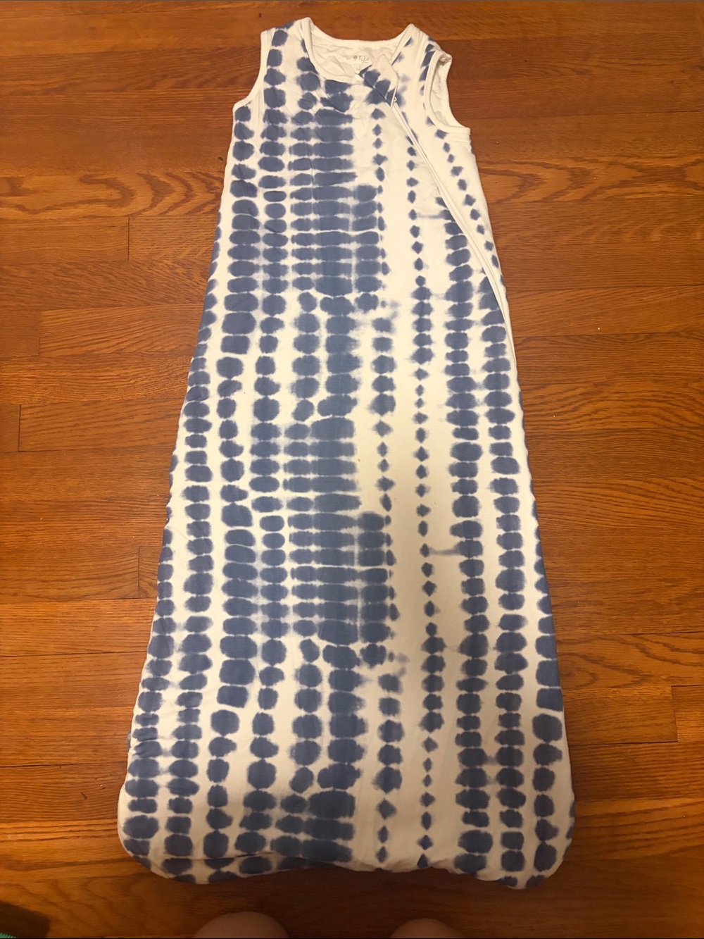 Kyte BABY Blue and White Tie-Dye Sleeveless Kids Maxi